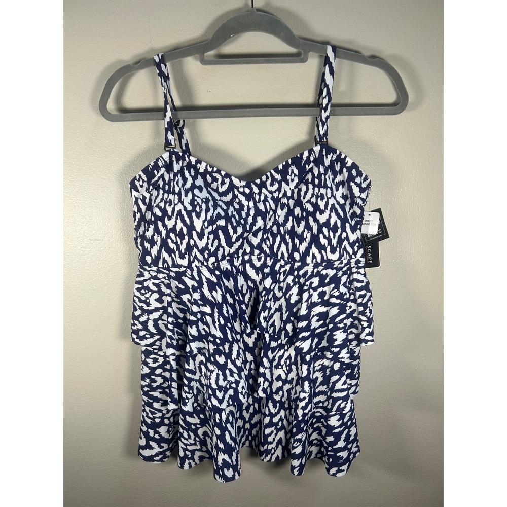 Island Escape Tankini Top Size 14